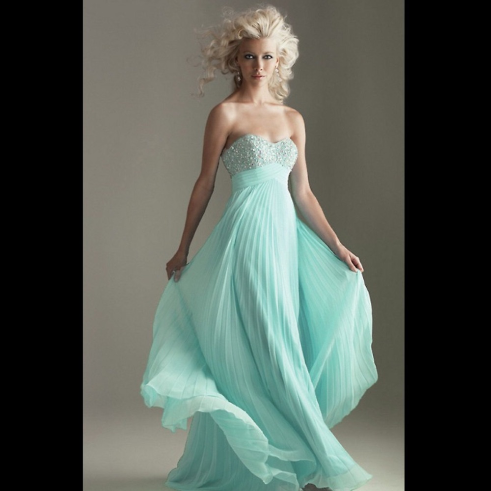 Night Moves Pleated Sweetheart Neckline Prom Dress